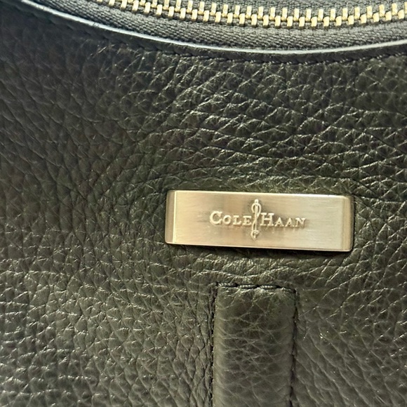Black Cole Haan Leather Hobo Bag/Purse - Picture 6 of 8